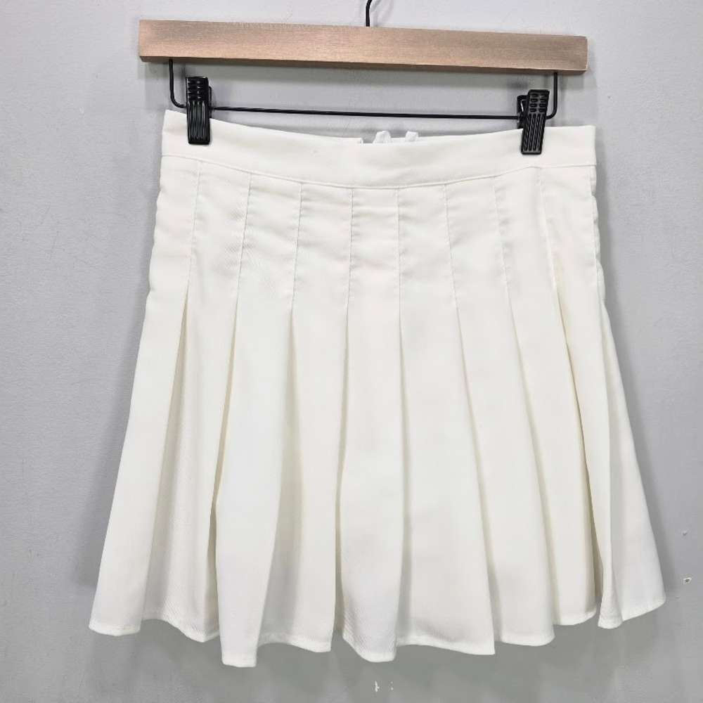 White Pleated‎ Mini Skirt Women's S Tennis Style Casual Clueless Twee Preppy y2k